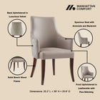 Manhattan Comfort Connie Modern 6-Piece Dining Chair Set in Taupe