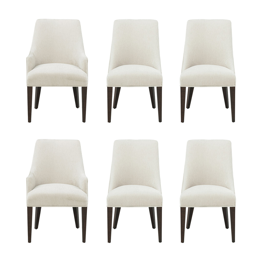 Manhattan Comfort Beever Modern 6-Piece Dining Chair Set in Cream