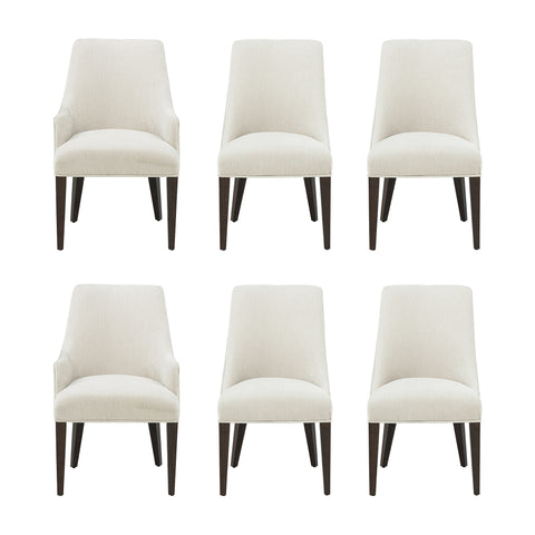 Manhattan Comfort Beever Modern 6-Piece Dining Chair Set in Cream