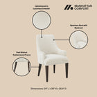 Manhattan Comfort Beever Modern 6-Piece Dining Chair Set in Cream