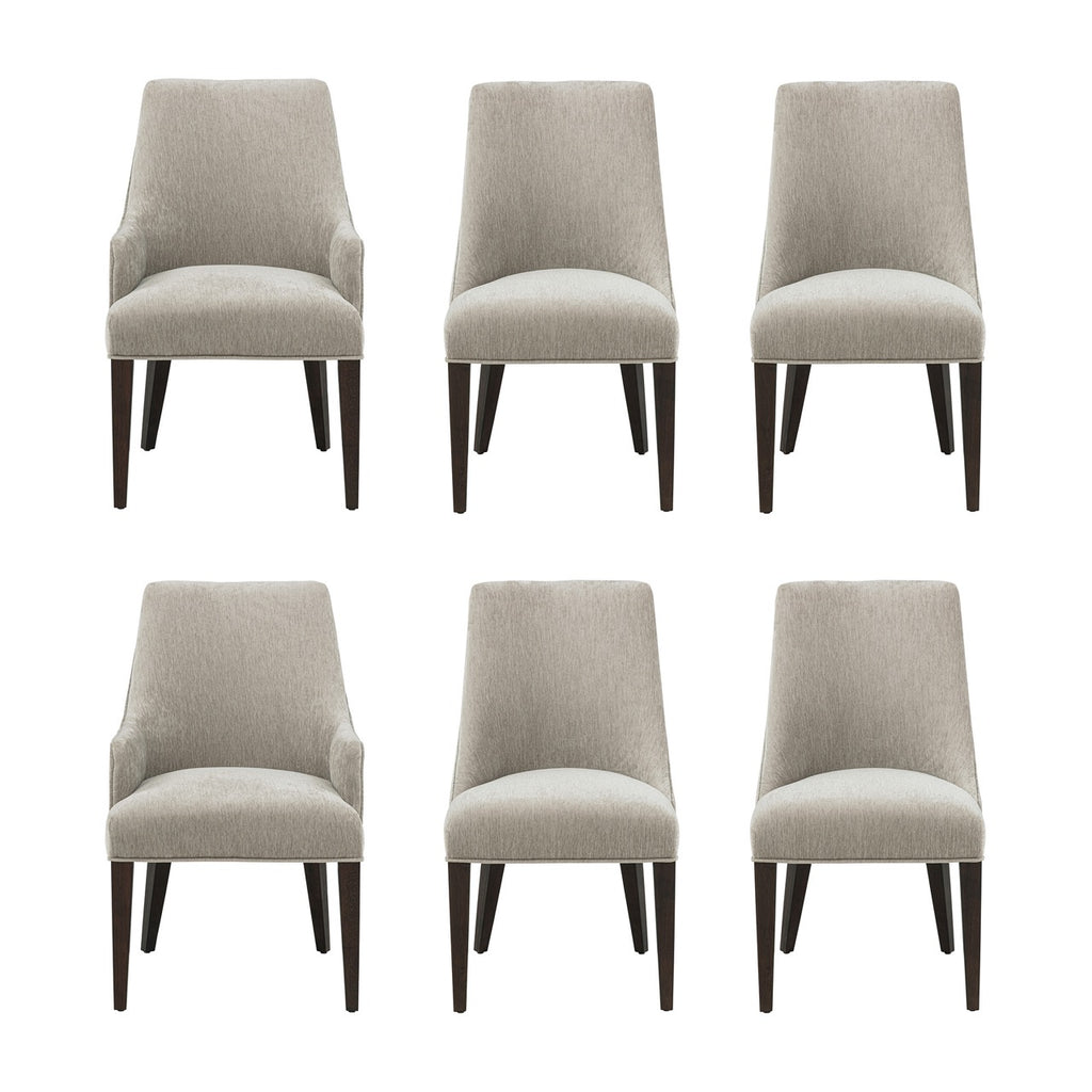 Manhattan Comfort Beever Modern 6-Piece Dining Chair Set in Taupe