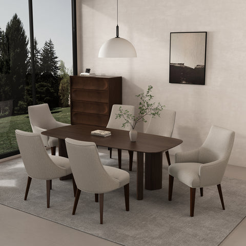 Manhattan Comfort Beever Modern 6-Piece Dining Chair Set in Taupe