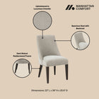Manhattan Comfort Beever Modern 6-Piece Dining Chair Set in Taupe