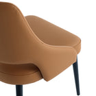 Manhattan Comfort Tremont Modern 6-Piece Dining Chair Set in Saddle