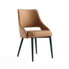 Manhattan Comfort Tremont Modern 6-Piece Dining Chair Set in Saddle
