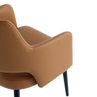 Manhattan Comfort Tremont Modern 6-Piece Dining Chair Set in Saddle