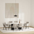 Manhattan Comfort Tremont Modern 6-Piece Dining Chair Set in Stone Gray