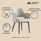 Manhattan Comfort Tremont Modern 6-Piece Dining Chair Set in Stone Gray