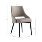 Manhattan Comfort Tremont Modern 6-Piece Dining Chair Set in Taupe