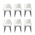 Manhattan Comfort Tremont Modern 6-Piece Dining Chair Set in White