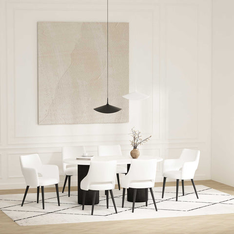 Manhattan Comfort Tremont Modern 6-Piece Dining Chair Set in White