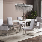 Manhattan Comfort Element Modern 8-Piece Dining Chair Set in Gray