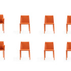 Manhattan Comfort Paris Modern 8-Piece Dining Chair Set in Coral
