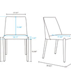Manhattan Comfort Paris Modern 8-Piece Dining Chair Set in Coral