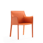 Manhattan Comfort Paris Modern 8-Piece Dining Chair Set in Coral