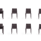 Manhattan Comfort Paris Modern 8-Piece Dining Chair Set in Gray