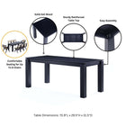 Manhattan Comfort Flor and Rockaway Modern Industry Chic 7-Piece Dining Set in Gray and Black