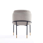 Manhattan Comfort Flor and Rockaway Modern Industry Chic 7-Piece Dining Set in Wheat and Black