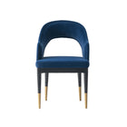 Manhattan Comfort Carrington and Rockaway Modern Industry Chic 7-Piece Dining Set in Midnight Blue and Black