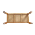 Manhattan Comfort Carrington and Rockaway Modern Industry Chic 7-Piece Dining Set in Midnight Blue and Natural