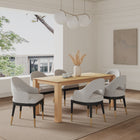 Manhattan Comfort Carrington and Rockaway Modern Industry Chic 7-Piece Dining Set in Light Gray and Natural