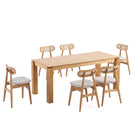 Manhattan Comfort Colbert and Rockaway Modern Industry Chic 7-Piece Dining Set in Natural