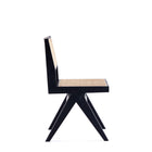 Manhattan Comfort Hamlet and Rockaway Modern Industry Chic 7-Piece Dining Set in Black and Natural