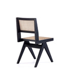 Manhattan Comfort Hamlet and Rockaway Modern Industry Chic 7-Piece Dining Set in Black and Natural