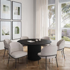 Manhattan Comfort Flor and Hathaway Modern Industry Chic 7-Piece Dining Set in Wheat and Black