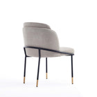 Manhattan Comfort Flor and Hathaway Modern Industry Chic 7-Piece Dining Set in Wheat and Black