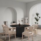 Manhattan Comfort Hathaway and Palmer Modern Industry Chic 7-Piece Dining Set in Ivory and Black