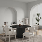 Manhattan Comfort Hathaway and Palmer Modern Industry Chic 7-Piece Dining Set in Silver Lining and Black