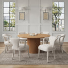 Manhattan Comfort Hathaway and Palmer Modern Industry Chic 7-Piece Dining Set in Silver Lining and Natural