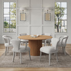 Manhattan Comfort Hathaway and Palmer Modern Industry Chic 7-Piece Dining Set in Gold Dust and Natural
