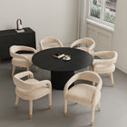 Manhattan Comfort Aspen and Hathaway Modern Industry Chic 7-Piece Dining Set in Silver Lining and Black