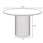 Manhattan Comfort Aspen and Hathaway Modern Industry Chic 7-Piece Dining Set in Silver Lining and Black