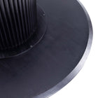 Manhattan Comfort Aspen and Hathaway Modern Industry Chic 7-Piece Dining Set in Silver Lining and Black