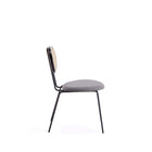 Manhattan Comfort Hathaway and Jardin Modern Industry Chic 7-Piece Dining Set in Black and Gray
