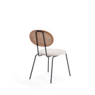 Manhattan Comfort Hathaway and Jardin Modern Industry Chic 7-Piece Dining Set in Oatmeal and Natural