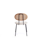 Manhattan Comfort Hathaway and Jardin Modern Industry Chic 7-Piece Dining Set in Oatmeal and Natural