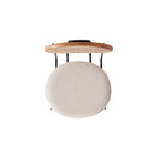 Manhattan Comfort Hathaway and Jardin Modern Industry Chic 7-Piece Dining Set in Oatmeal and Natural