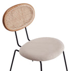 Manhattan Comfort Hathaway and Jardin Modern Industry Chic 7-Piece Dining Set in Oatmeal and Natural