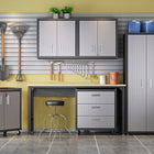 Manhattan Comfort Fortress Modern 6-Piece Garage Set in Dark Gray