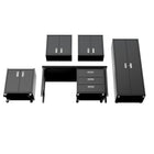 Manhattan Comfort Fortress Modern 6-Piece Garage Set in Charcoal Gray