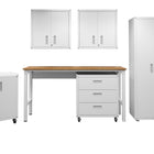 Manhattan Comfort Fortress Modern 6-Piece Garage Set in White