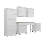 Manhattan Comfort Fortress Modern 6-Piece Garage Set in White