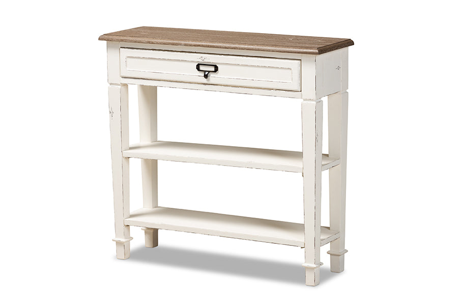 Baxton Studio Dauphine Traditional French Accent Console Table-1 Drawer