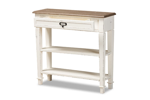 Baxton Studio Dauphine Traditional French Accent Console Table-1 Drawer