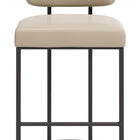 Zuo Velar Counter Stool (Set of 2) Beige & Gray