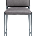 Zuo Freesia Counter Stool (Set of 2) Charcoal Gray